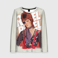 Лонгслив женский David Bowie Rebel Rebel, цвет: 3D-принт
