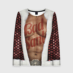 Лонгслив женский Костюм деда мороза с накаченным прессом, цвет: 3D-принт