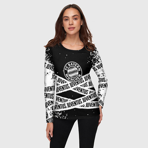 Женский лонгслив Бавария Мюнхен x Ювентус / 3D-принт – фото 3