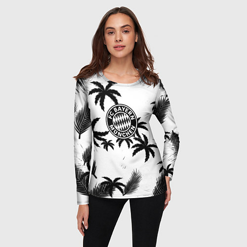 Женский лонгслив Бавария Мюнхен тропики / 3D-принт – фото 3
