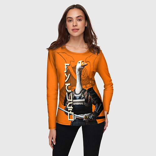 Женский лонгслив Гусидо - путь гуся / 3D-принт – фото 3