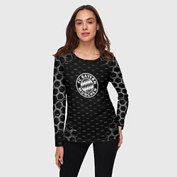 Лонгслив женский Бавария Мюнхен соты текстура, цвет: 3D-принт — фото 2