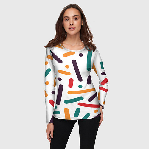 Женский лонгслив Oval oil / 3D-принт – фото 3