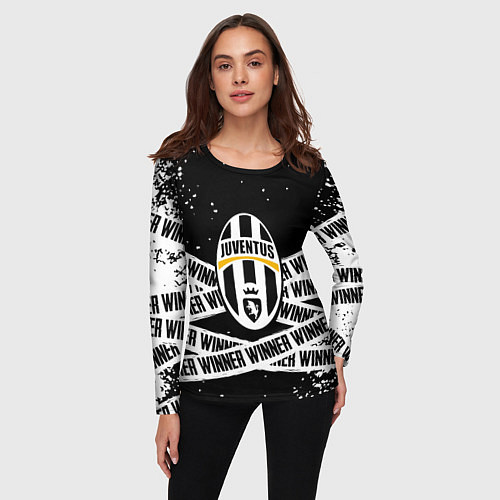 Женский лонгслив Juventus подедитель краски / 3D-принт – фото 3