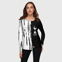 Лонгслив женский Tottenham Hotspur белые краски, цвет: 3D-принт — фото 2