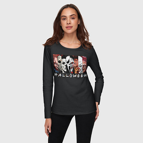 Женский лонгслив Герои ужасов / 3D-принт – фото 3