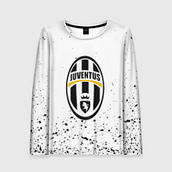 Лонгслив женский Juventus краски текстура всплеск, цвет: 3D-принт