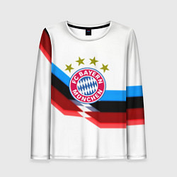 Лонгслив женский Бавария Мюнхен геометрия спорт, цвет: 3D-принт