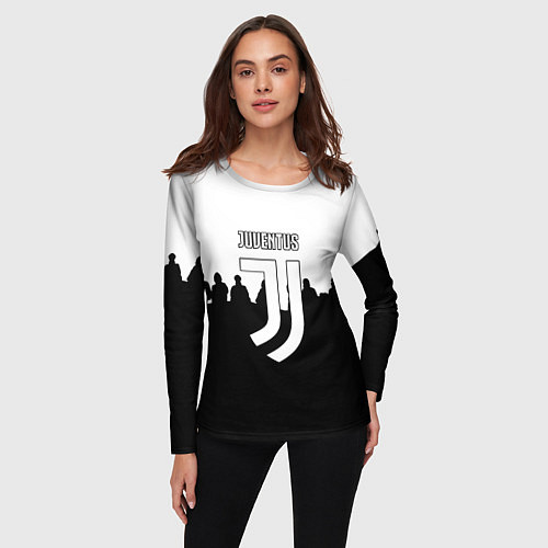 Женский лонгслив Ювентус команды / 3D-принт – фото 3