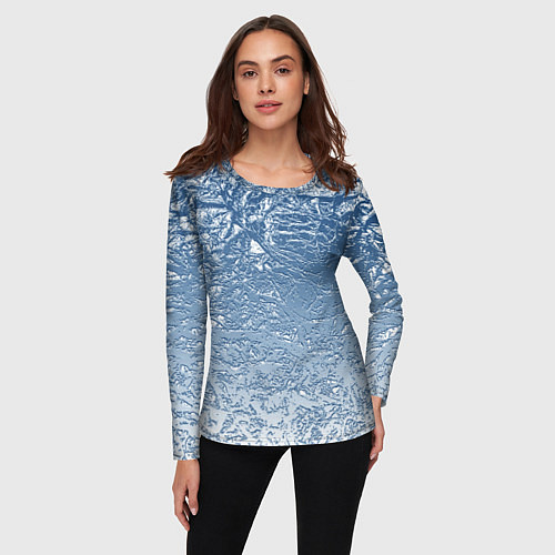 Женский лонгслив Налипший снег / 3D-принт – фото 3
