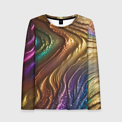 Женский лонгслив Сморщенные складочки жидкости