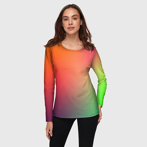 Женский лонгслив Color multicolored / 3D-принт – фото 3