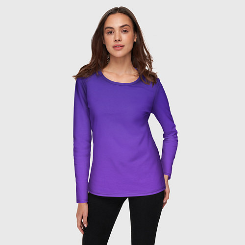 Женский лонгслив The color is purple / 3D-принт – фото 3