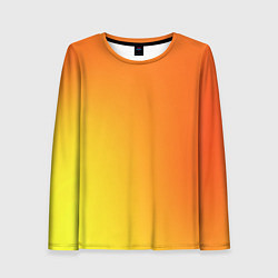 Лонгслив женский Color orange red, цвет: 3D-принт