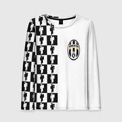 Женский лонгслив Ювентус паттерн люди