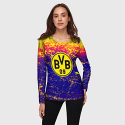 Лонгслив женский Borussia краски, цвет: 3D-принт — фото 2