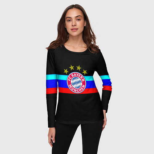 Женский лонгслив Бавария Мюнхен спорт / 3D-принт – фото 3
