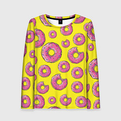 Лонгслив женский Пончики Гомера, цвет: 3D-принт
