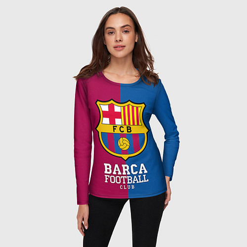 Женский лонгслив Barca Football / 3D-принт – фото 3