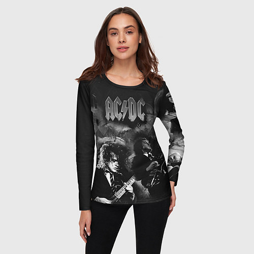 Женский лонгслив AC/DC / 3D-принт – фото 3