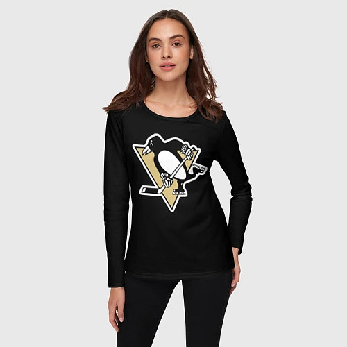 Женский лонгслив Pittsburgh Penguins: Malkin / 3D-принт – фото 3