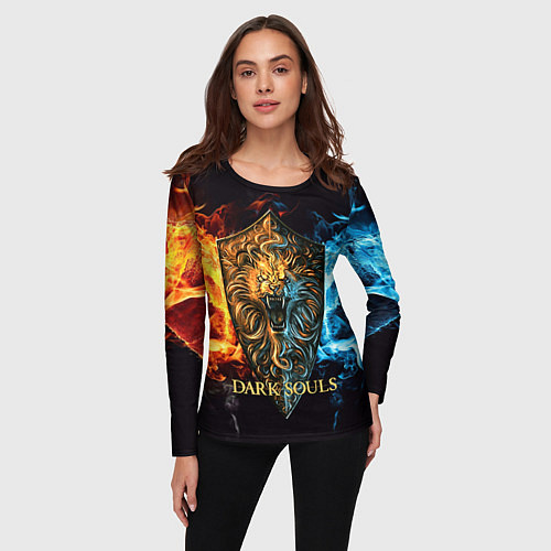 Женский лонгслив Dark Souls: Lion Shield / 3D-принт – фото 3