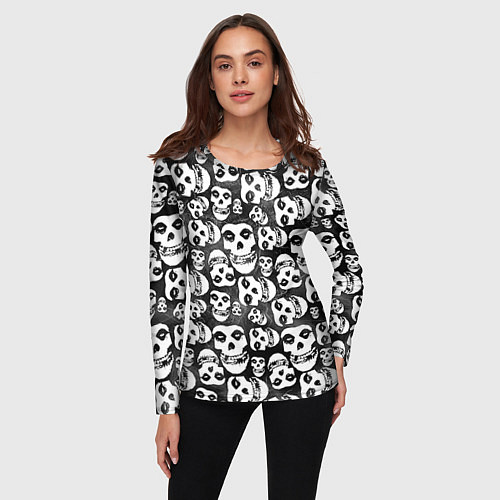 Женский лонгслив Misfits Pattern / 3D-принт – фото 3