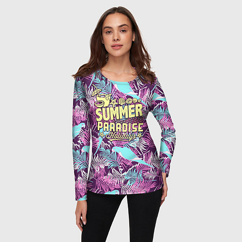 Женский лонгслив Summer paradise 2 / 3D-принт – фото 3
