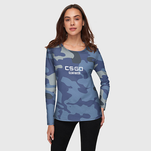 Женский лонгслив Cs:go - Clear Water Чистая вода / 3D-принт – фото 3