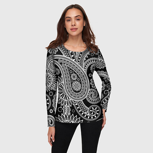 Женский лонгслив Paisley / 3D-принт – фото 3