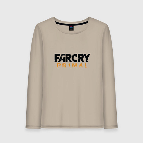 Женский лонгслив Far Cry: Primal Logo / Миндальный – фото 1