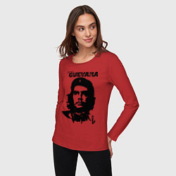 Лонгслив хлопковый женский Che Guevara, цвет: красный — фото 2