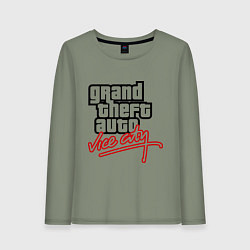 Лонгслив хлопковый женский GTA Vice City, цвет: авокадо