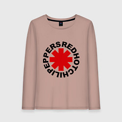 Лонгслив хлопковый женский Red Hot Chili Peppers, цвет: пыльно-розовый