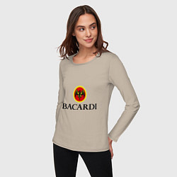 Лонгслив хлопковый женский Bacardi, цвет: миндальный — фото 2