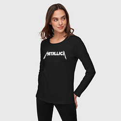 Лонгслив хлопковый женский Metallica, цвет: черный — фото 2