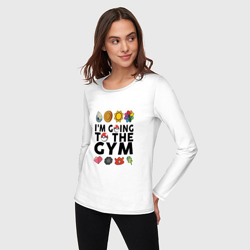 Женский лонгслив Pokemon Im going to the gym (black) / Белый – фото 3