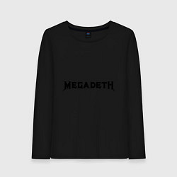 Лонгслив хлопковый женский Megadeth, цвет: черный