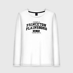 Лонгслив хлопковый женский Princeton Plainsboro, цвет: белый