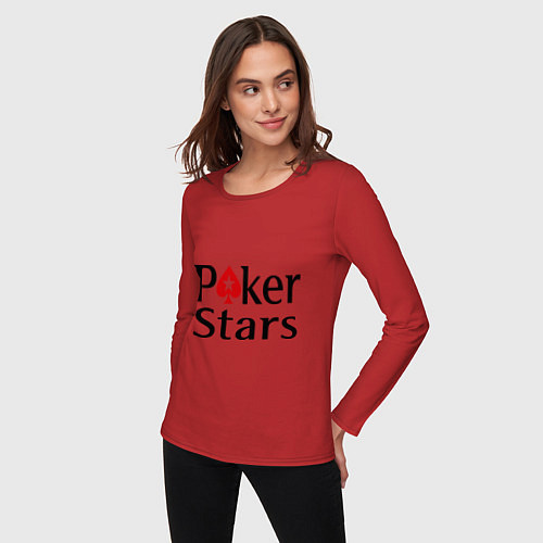 Женский лонгслив Poker Stars / Красный – фото 3