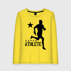 Лонгслив хлопковый женский Лёгкая атлетика, цвет: желтый