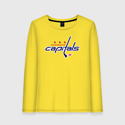 Лонгслив хлопковый женский Washington Capitals, цвет: желтый