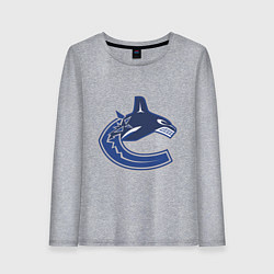 Лонгслив хлопковый женский Vancouver Canucks, цвет: меланж