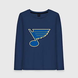 Лонгслив хлопковый женский St Louis Blues, цвет: тёмно-синий