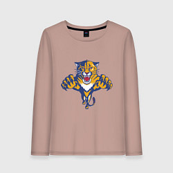 Лонгслив хлопковый женский Florida Panthers, цвет: пыльно-розовый