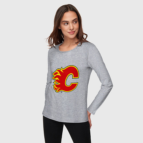 Женский лонгслив Calgary Flames / Меланж – фото 3