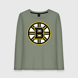 Лонгслив хлопковый женский Boston Bruins, цвет: авокадо