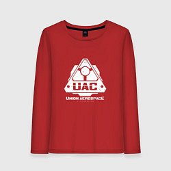 Лонгслив хлопковый женский UAC, цвет: красный