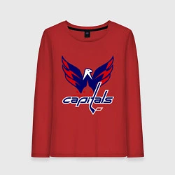 Лонгслив хлопковый женский Washington Capitals: Ovechkin, цвет: красный