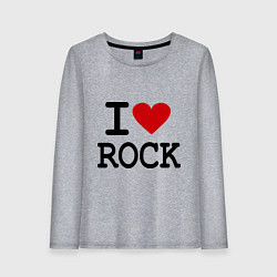 Лонгслив хлопковый женский I love Rock, цвет: меланж